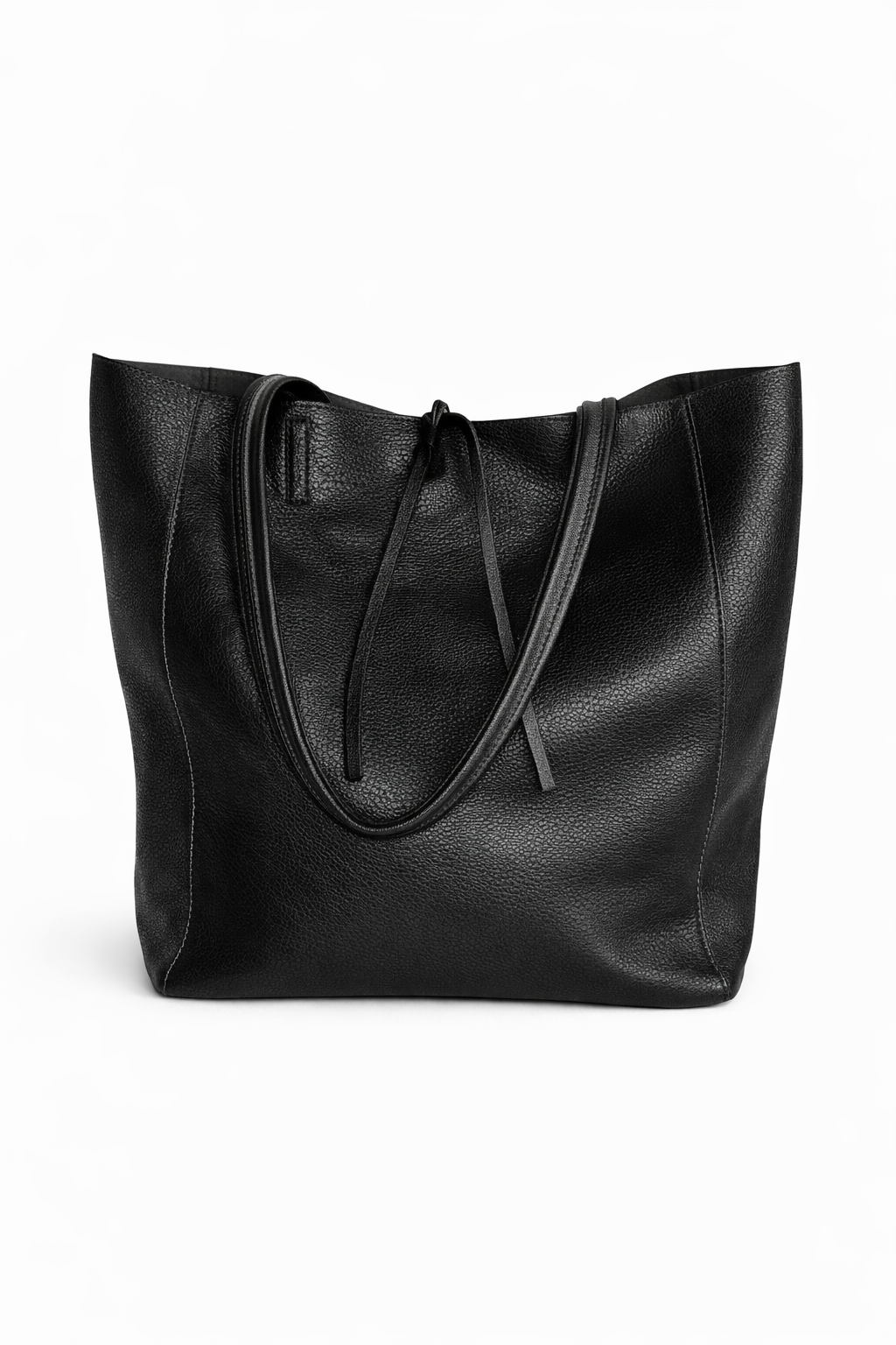 Italian Leather Tote Bag - Black