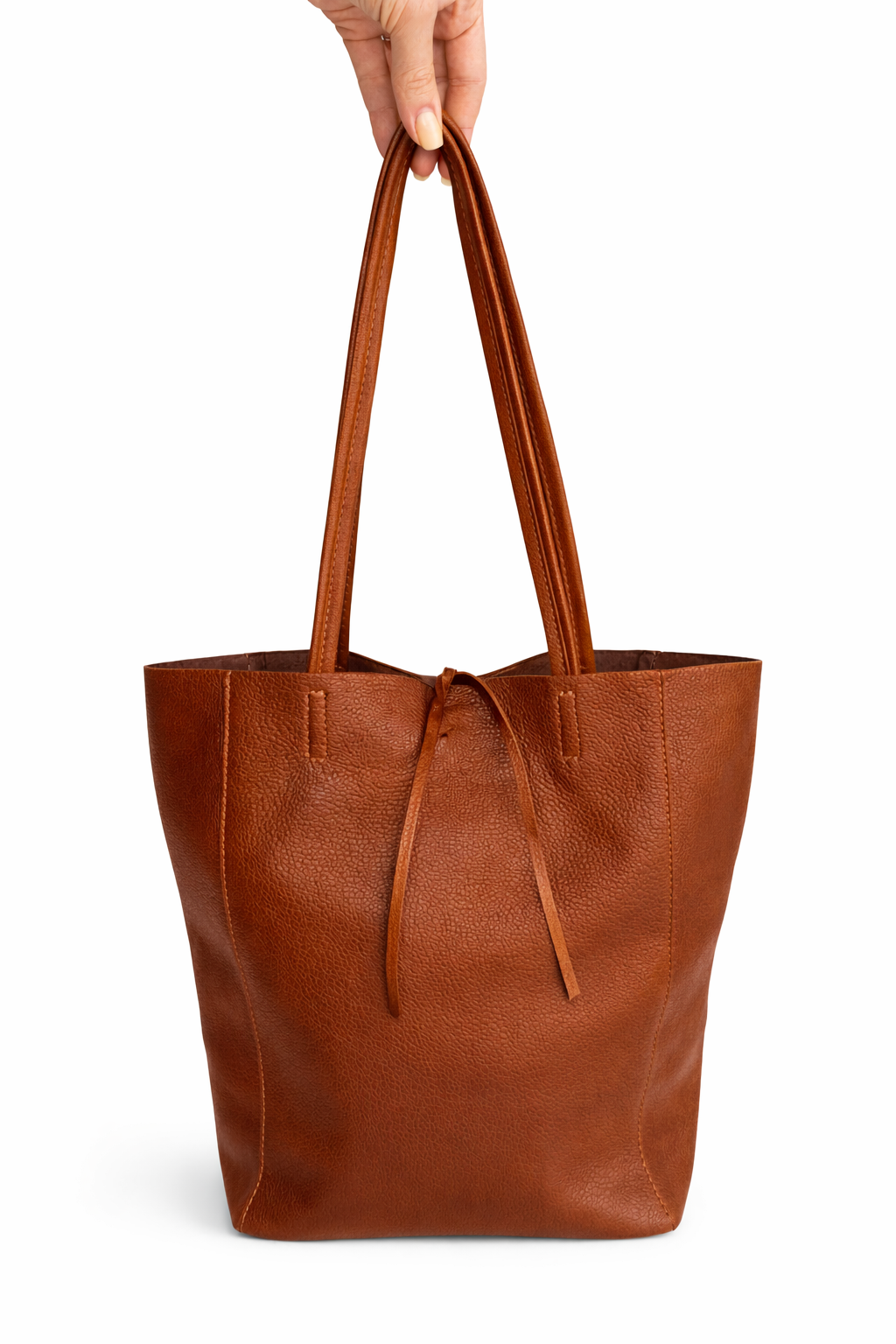 Italian Leather Tote Bag - Brown