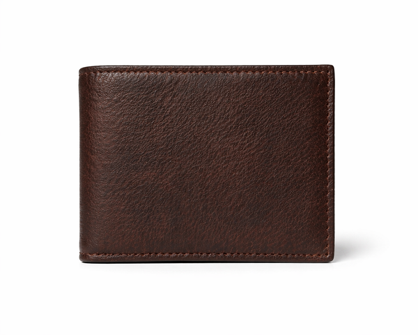Italian Leather Wallet for Men - Dark Brown