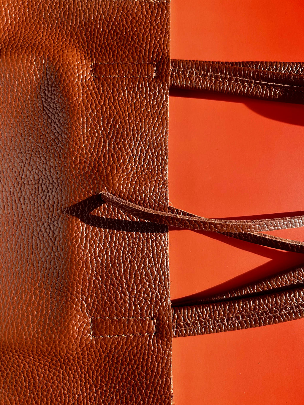 Italian Leather Tote Bag - Brown