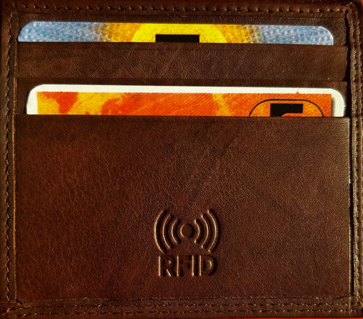 Italian Leather Wallet for Men - Black