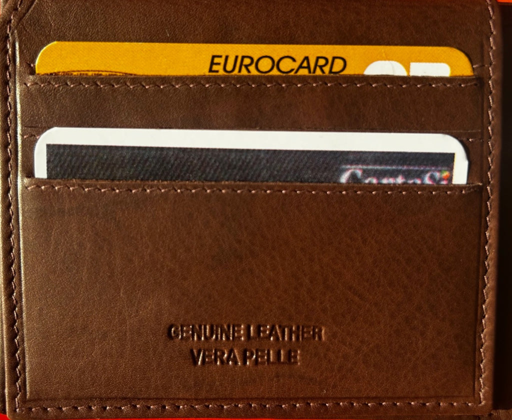Italian Leather Wallet for Men - Black