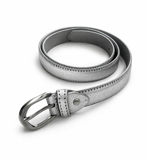 Silver Leather - Silver Buckle